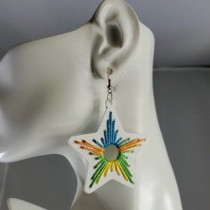 Kenyan Hand Crafted Wood Earring with Thread